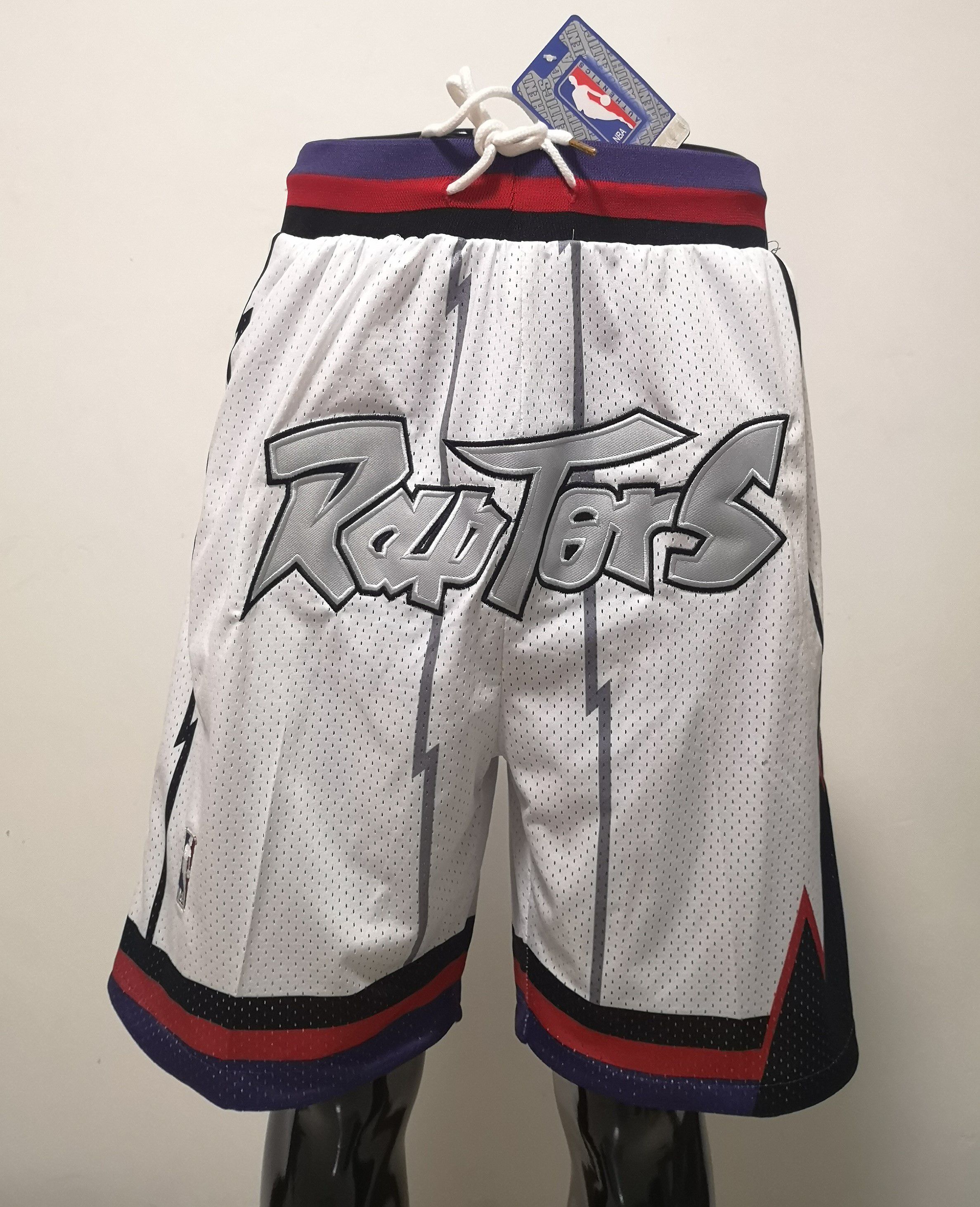 Men NBA Nike Toronto Raptors white shorts2